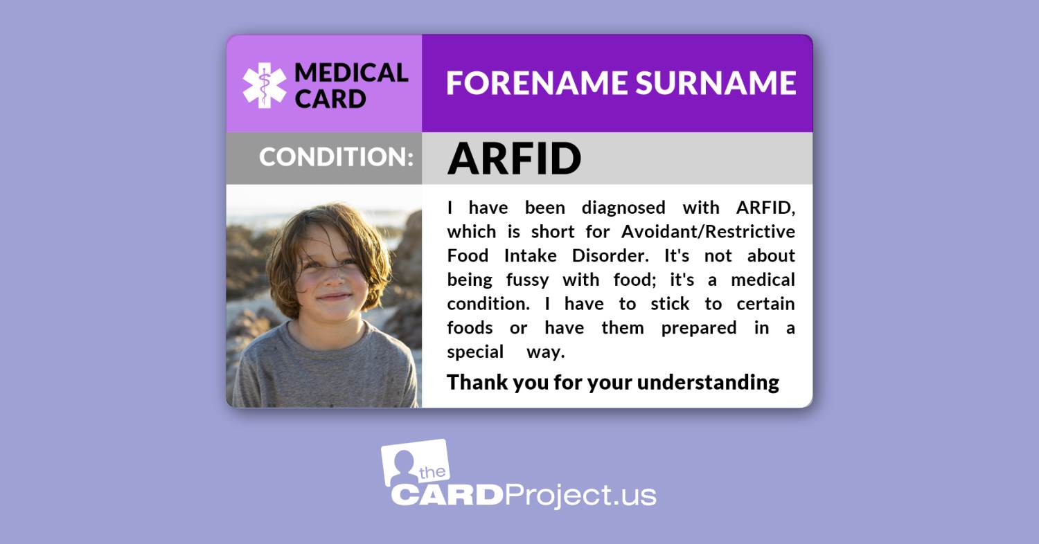 ARFID Photo Medical ID Card (FRONT)